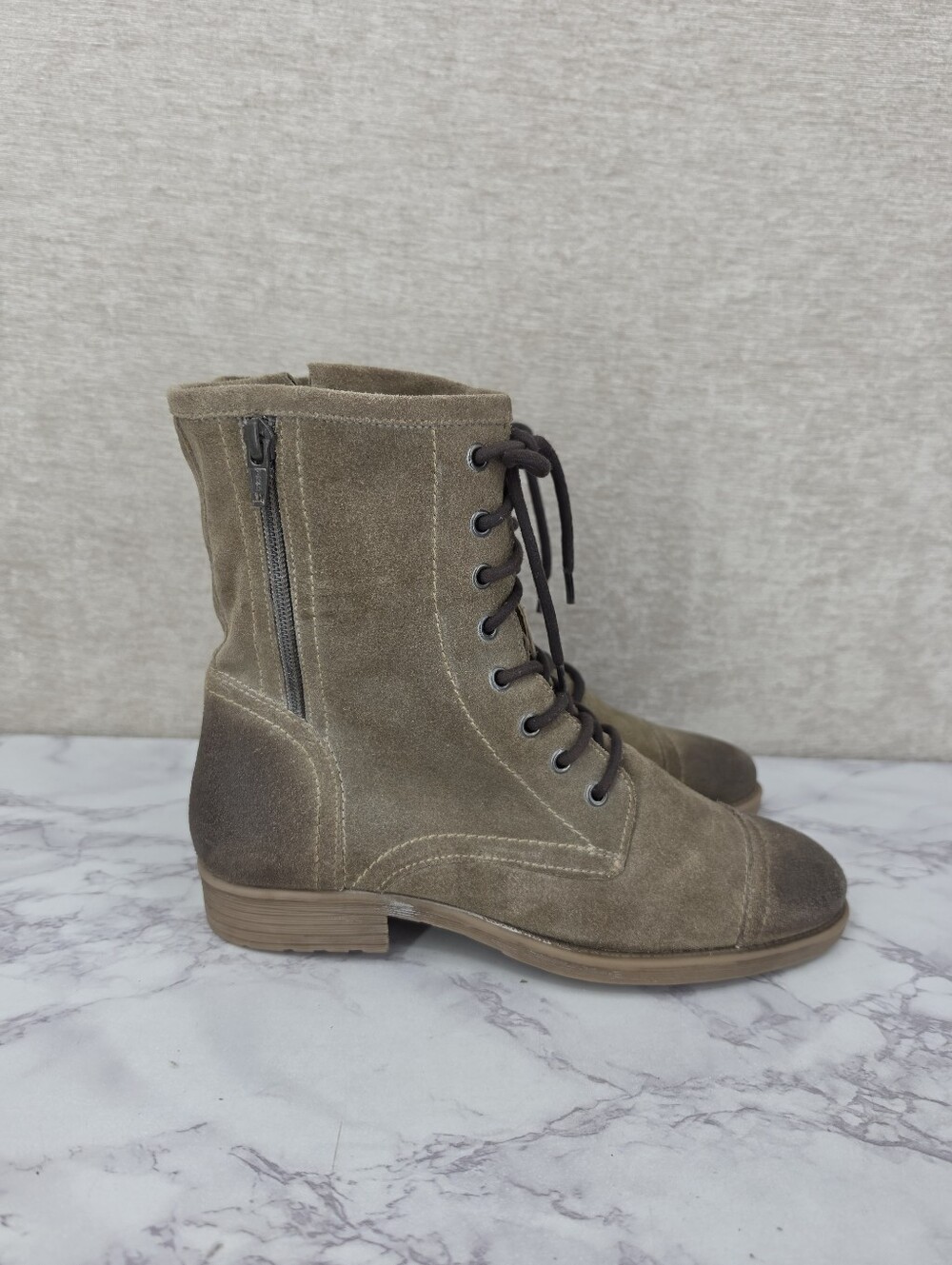 Roan X Bed Stu Affair Women’s Suede Lace-Up Military-Inspired Ankle Boots